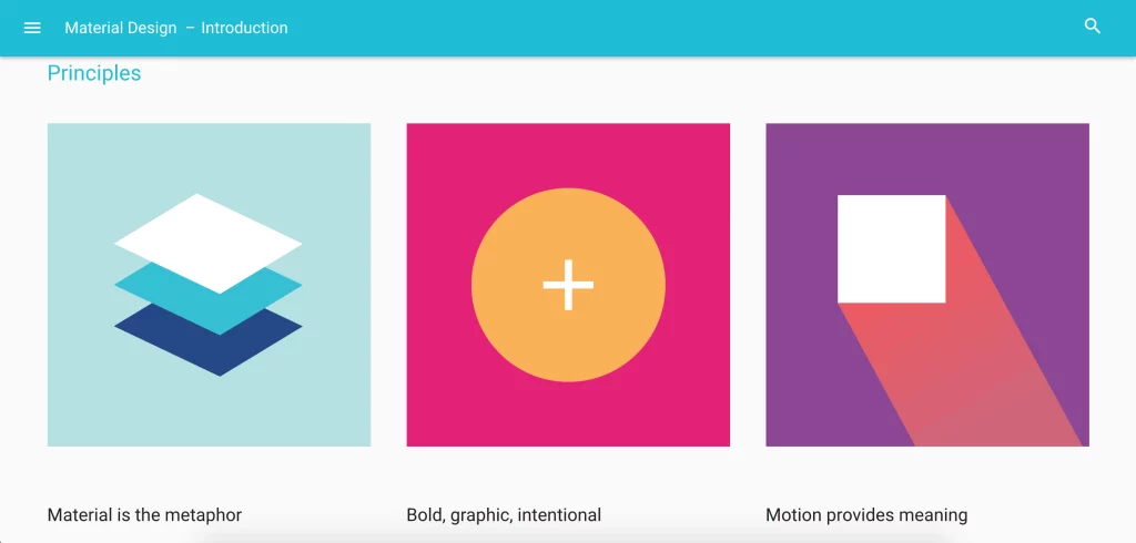 Material Design introduction graphic